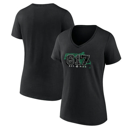 Boston Celtics Women's Core Hometown Launch V-Neck T-Shirt - Black outlet