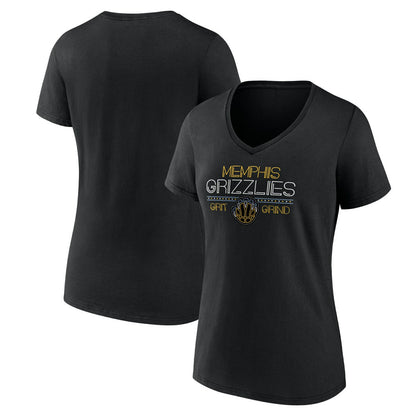 Memphis Grizzlies Women's Core Hometown Launch V-Neck T-Shirt - Black outlet