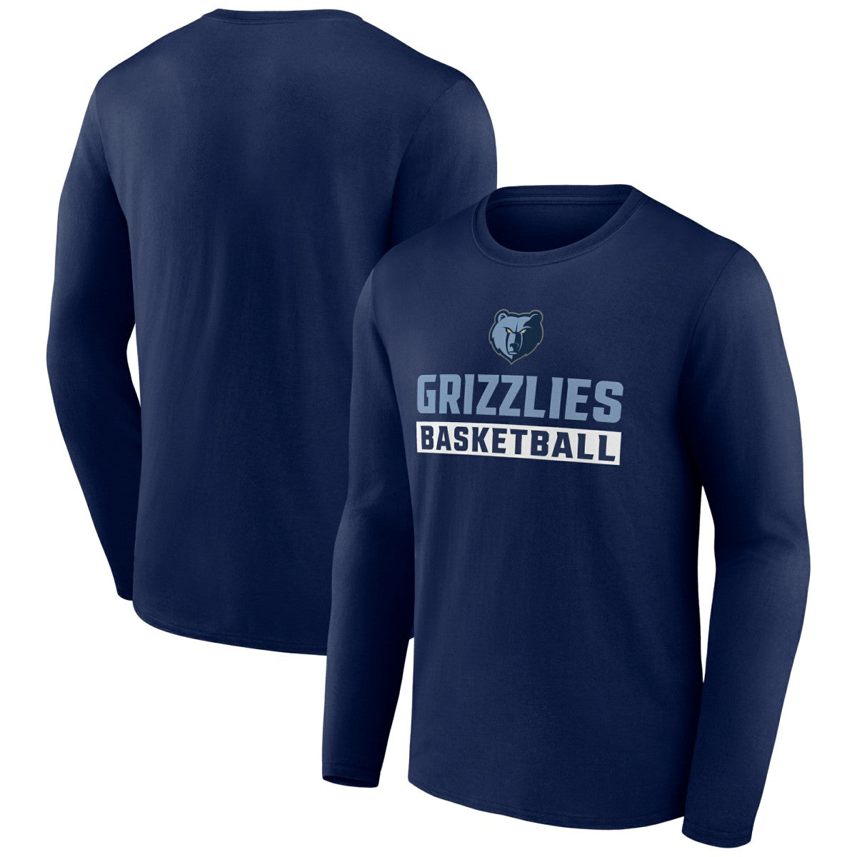Memphis Grizzlies Let's Go Long Sleeve T-Shirt - Navy discount