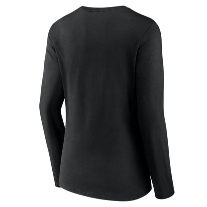 Sacramento Kings Women's Tumble V-Neck Long Sleeve T-Shirt - Black discount