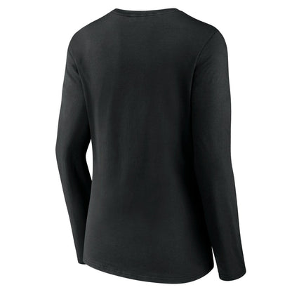 San Antonio Spurs Women's Tumble V-Neck Long Sleeve T-Shirt - Black shop