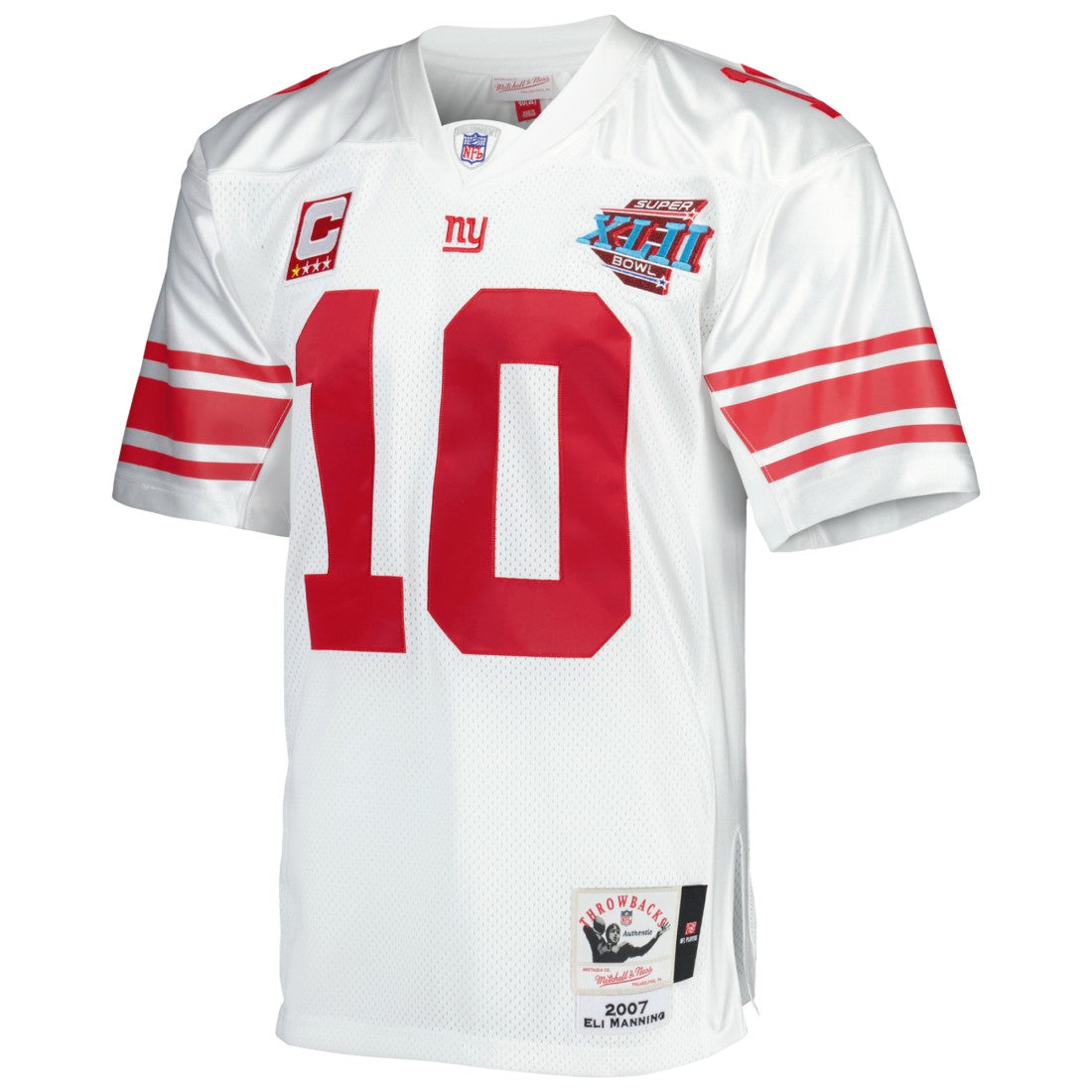Eli Manning New York Giants 2007 Authentic Throwback Retired Player Jersey - White on sale