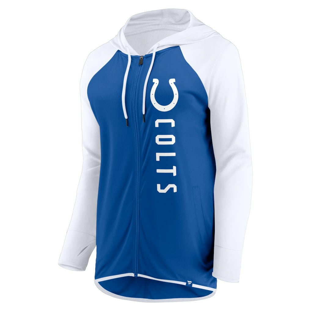 Indianapolis Colts Women's Forever Fan Full-Zip Hoodie - Royal/White sale