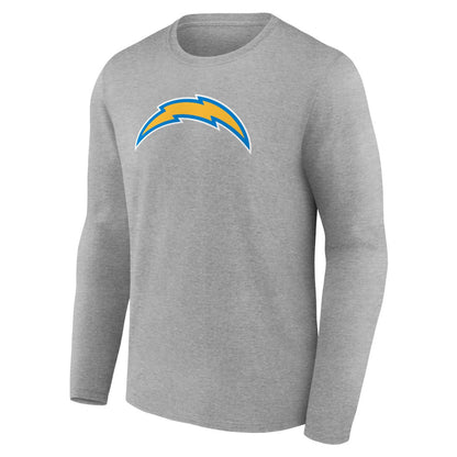 Los Angeles Chargers Primary Team Logo Long Sleeve T-Shirt - Heather Gray outlet