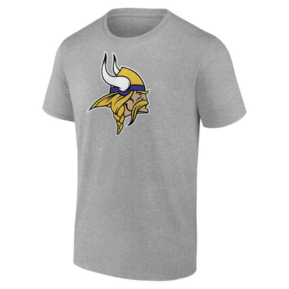 Minnesota Vikings Primary Logo T-Shirt - Heather Gray discount