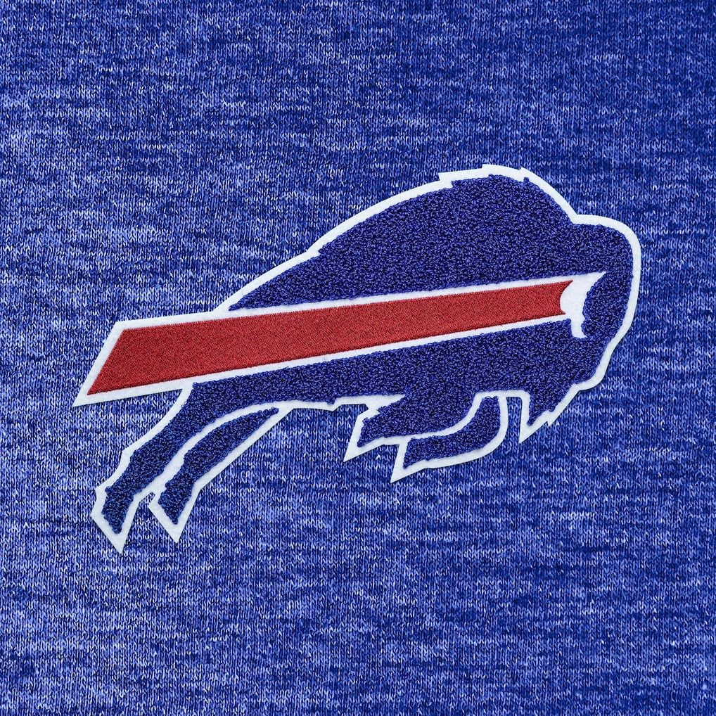 Buffalo Bills Antigua Action Chenille Pullover Hoodie - Heathered Royal cheap