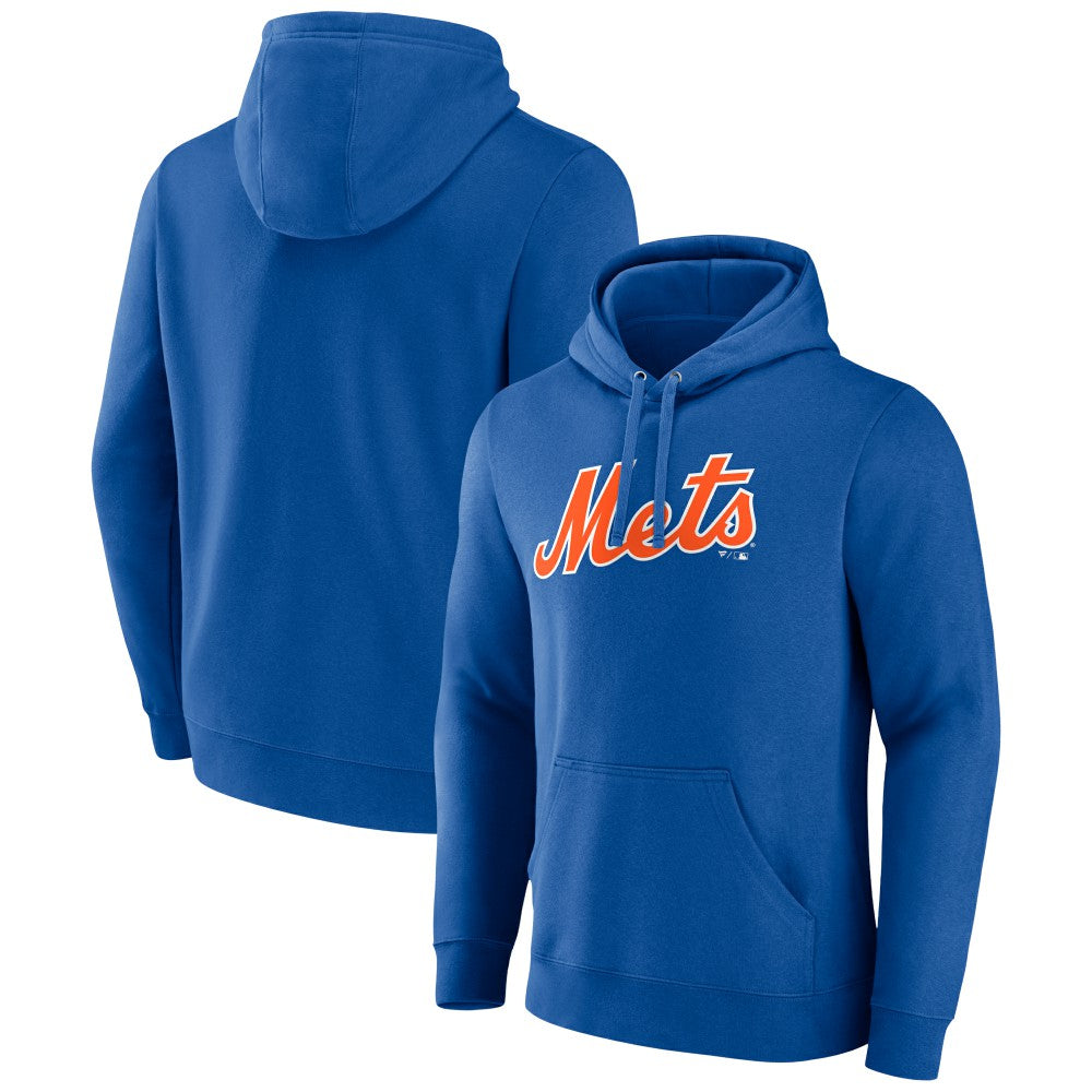 New York Mets Official Wordmark Pullover Hoodie - Royal
