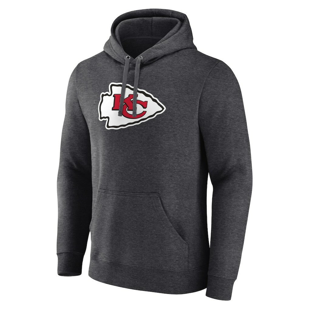 Kansas City Chiefs Primary Team Logo Fitted Pullover Hoodie - Charcoal online
