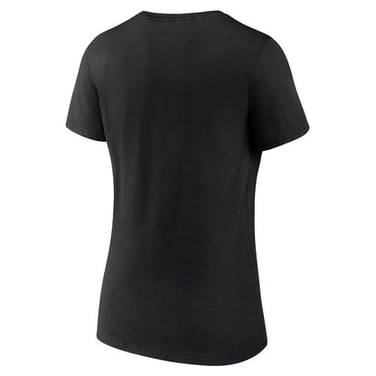 Cincinnati Reds Women's Heart and Soul V-Neck T-Shirt - Black