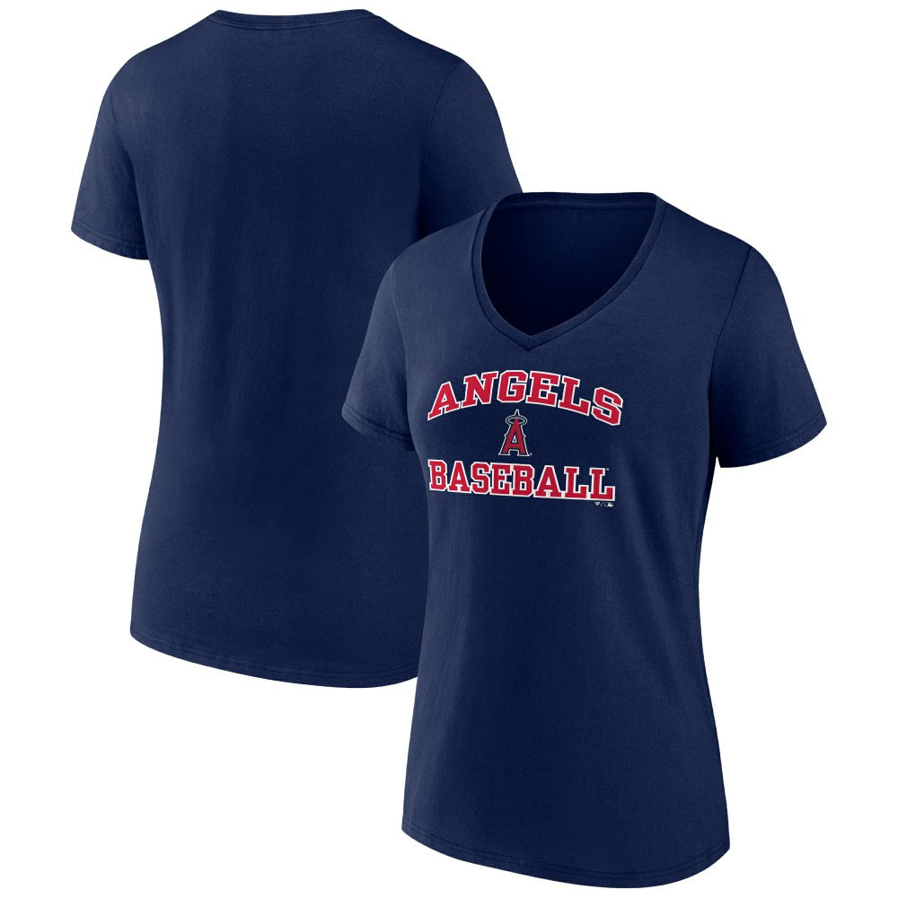 Los Angeles Angels Women's Heart and Soul V-Neck T-Shirt - Navy