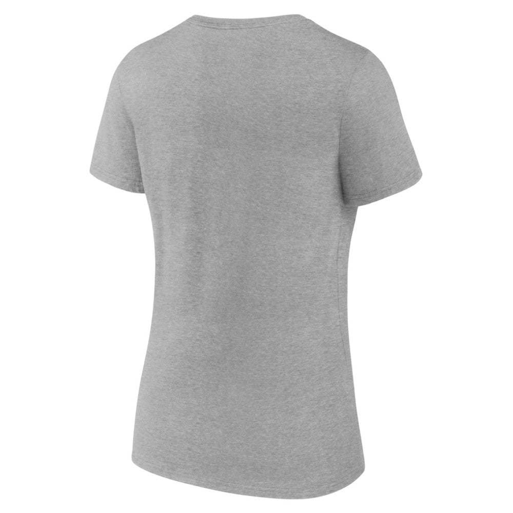 Los Angeles Dodgers Women's Heart and Soul V-Neck T-Shirt - Gray