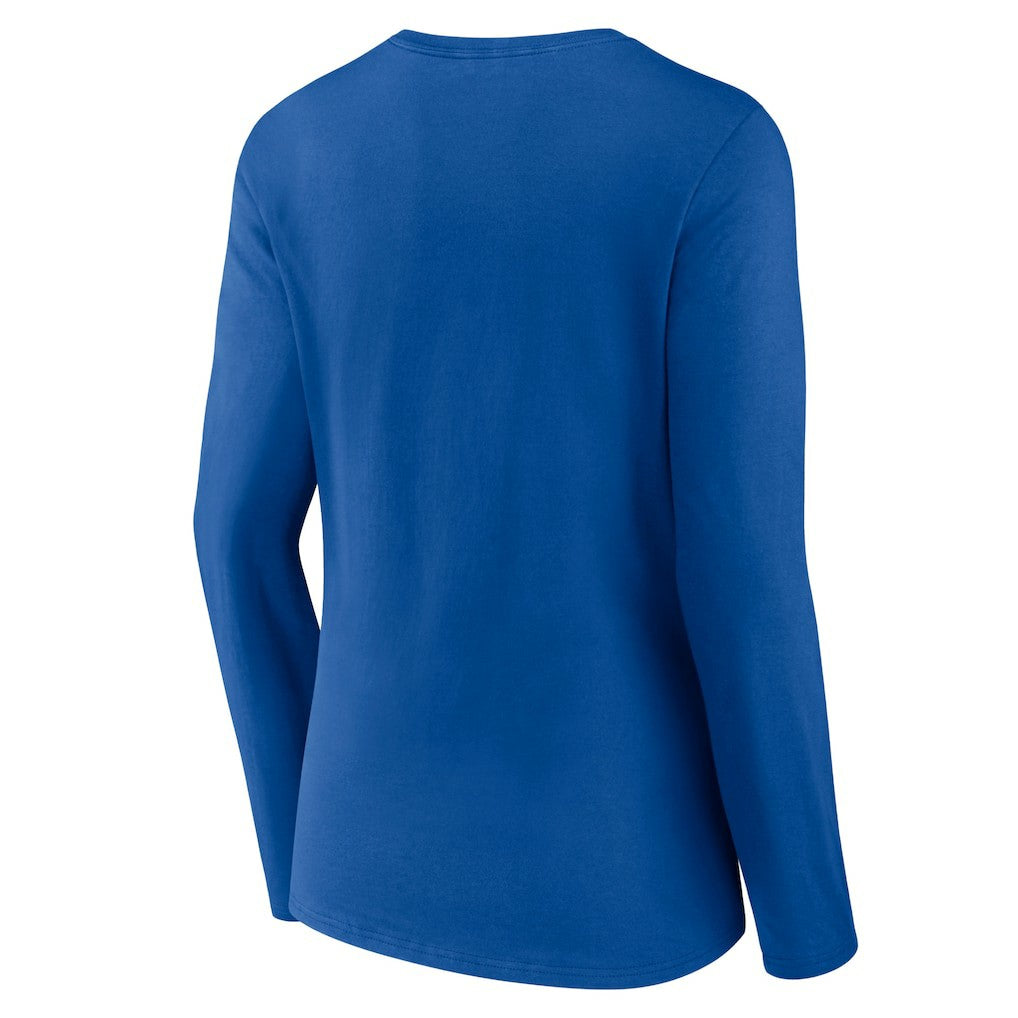 Buffalo Bills Women's Logo Team Lockup Long Sleeve V-Neck T-Shirt - Royal online