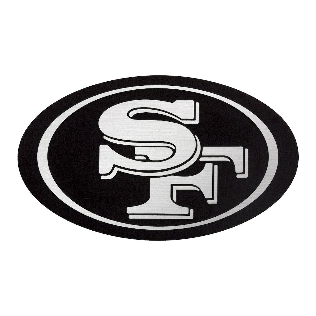 San Francisco 49ers Antigua Metallic Logo Victory Pullover Hoodie - White on sale