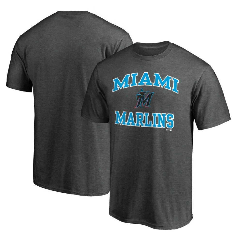 Miami Marlins Heart and Soul T-Shirt - Charcoal