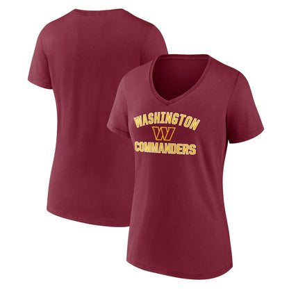 Washington Commanders Women's Victory Arch Team V-Neck T-Shirt - Burgundy on sale