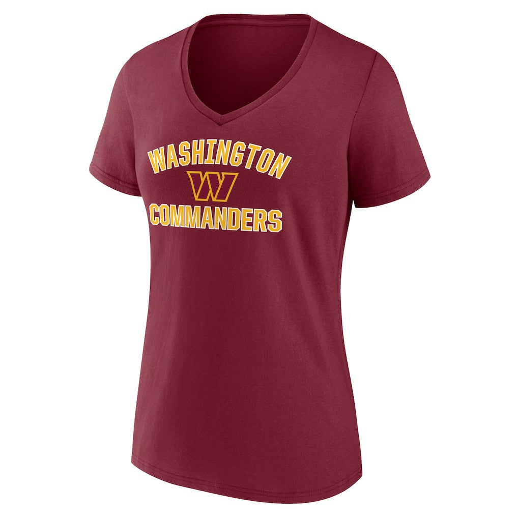 Washington Commanders Women's Victory Arch Team V-Neck T-Shirt - Burgundy on sale