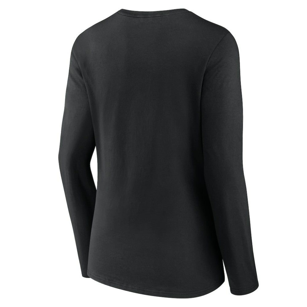Colorado Rockies Women's Victory Script Long Sleeve V-Neck T-Shirt - Black