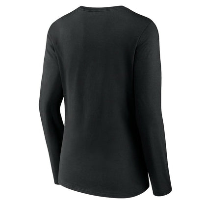 Colorado Rockies Women's Live For It Long Sleeve Long Sleeve V-Neck T-Shirt - Black