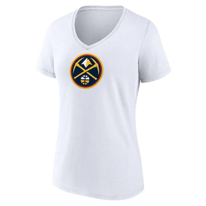 Denver Nuggets Women's Logo V-Neck T-Shirt sale - White discount
