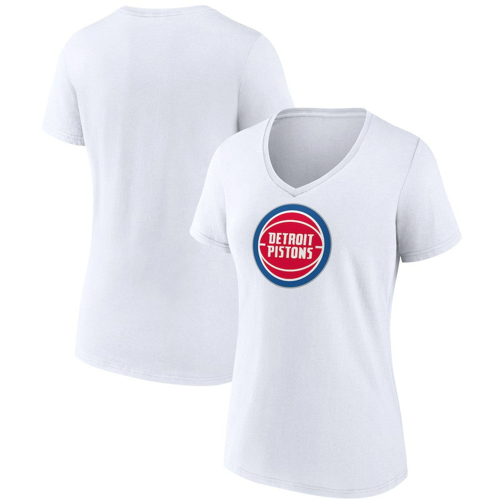 Detroit Pistons Women's Logo V-Neck T-Shirt sale - White outlet
