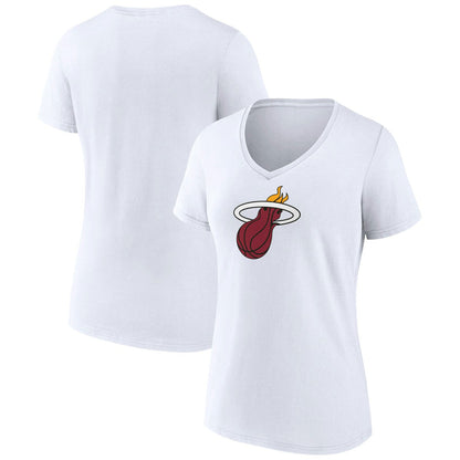 Miami Heat Women's Logo V-Neck T-Shirt - White shop