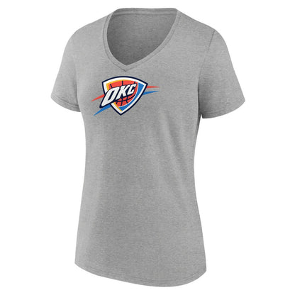 Oklahoma City Thunder Women's Logo V-Neck T-Shirt - Gray sale
