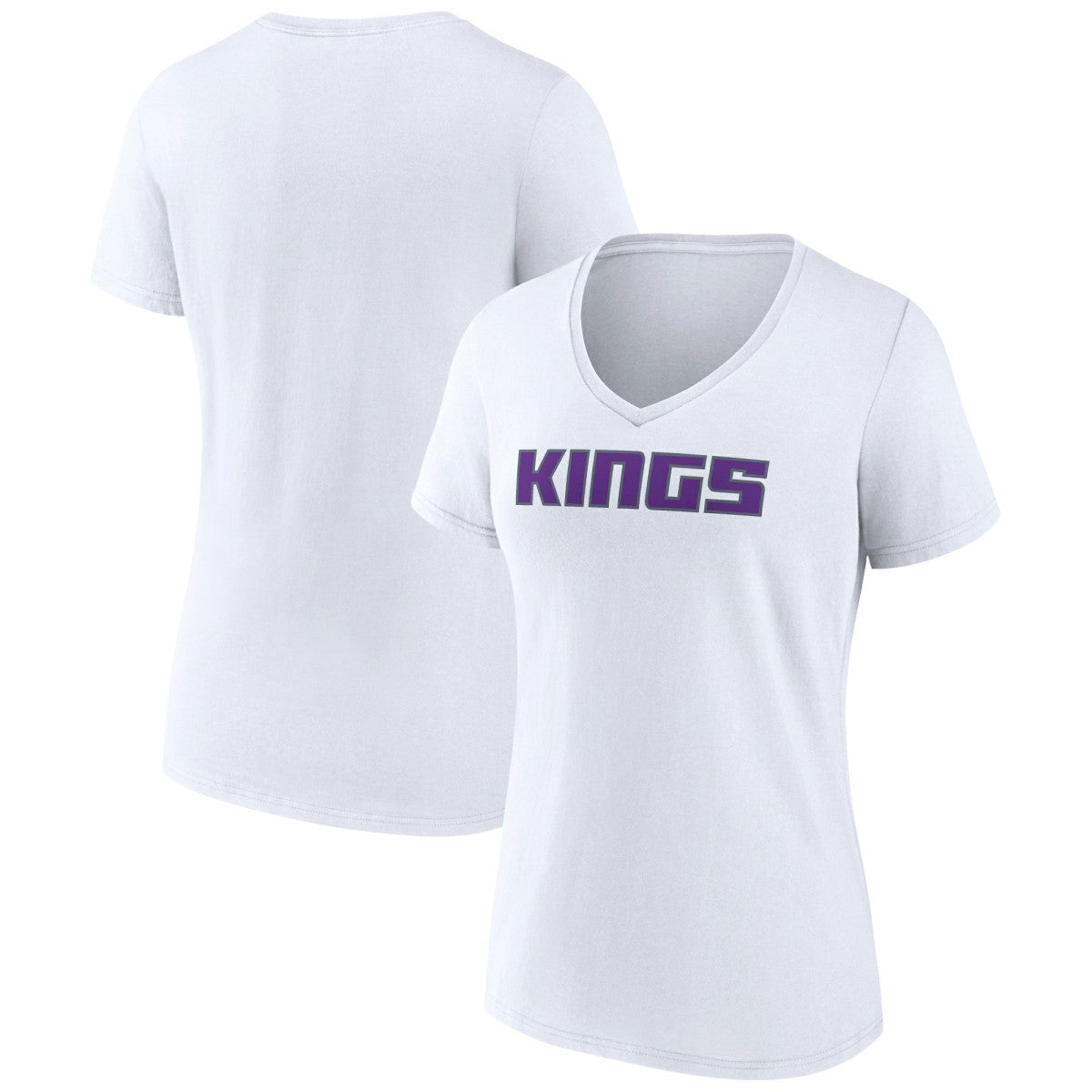 Sacramento Kings Women's Wordmark V-Neck T-Shirt - White online