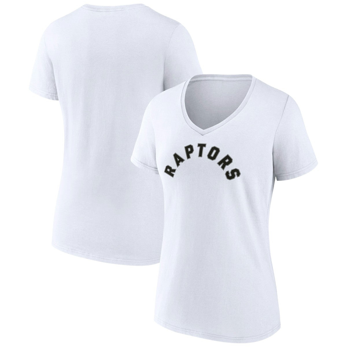 Toronto Raptors Women's Wordmark V-Neck T-Shirt - White shop