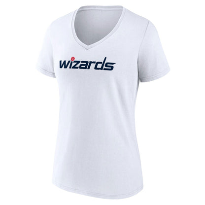 Washington Wizards Women's Wordmark V-Neck T-Shirt - White sale