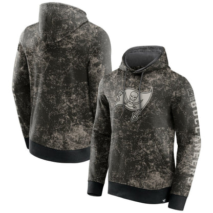 Tampa Bay Buccaneers Blackout Tonal Pullover Hoodie - Black/Gray for sale