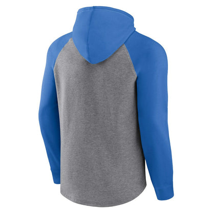 Los Angeles Chargers Favorite Arch Raglan Pullover Hoodie - Heather Gray sale