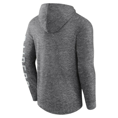 Las Vegas Raiders Pill Stack Long Sleeve Hoodie T-Shirt - Heather Charcoal outlet