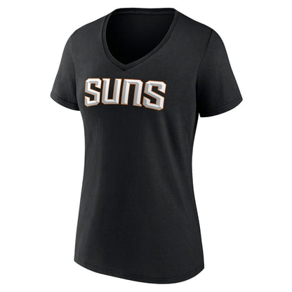 Phoenix Suns Women's Wordmark V-Neck T-Shirt - Black cheap