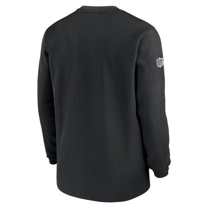 New Orleans Saints 2023 Sideline Throwback Heavy Brushed Waffle Long Sleeve Top - Black | Nike for sale