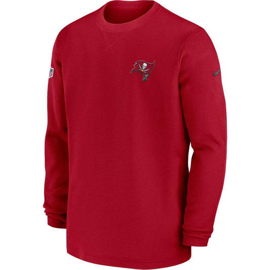 Tampa Bay Buccaneers 2023 Sideline Throwback Heavy Brushed Waffle Long Sleeve Top - Red | Nike cheap