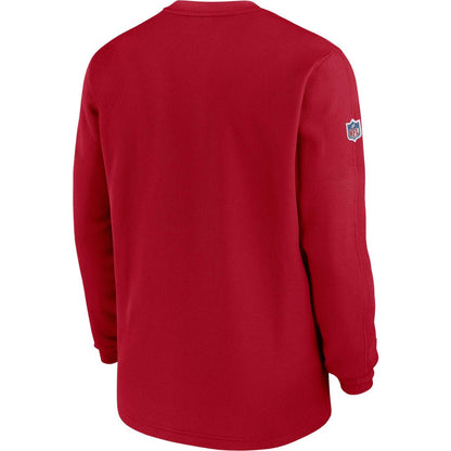 Tampa Bay Buccaneers 2023 Sideline Throwback Heavy Brushed Waffle Long Sleeve Top - Red | Nike cheap