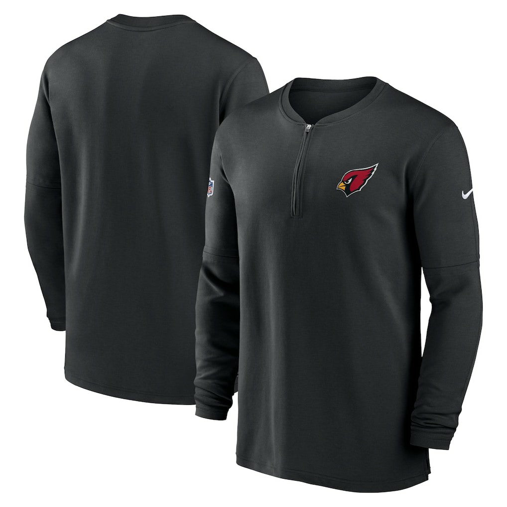 Arizona Cardinals 2023 Sideline Performance Long Sleeve Tri-Blend Quarter-Zip Top - Black | Nike outlet