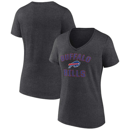 Buffalo Bills Women's Victory Arch Team V-Neck T-Shirt - Charcoal online