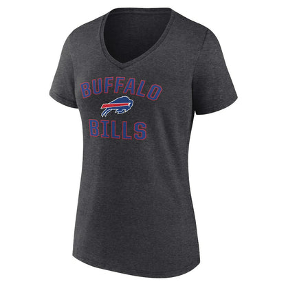 Buffalo Bills Women's Victory Arch Team V-Neck T-Shirt - Charcoal online