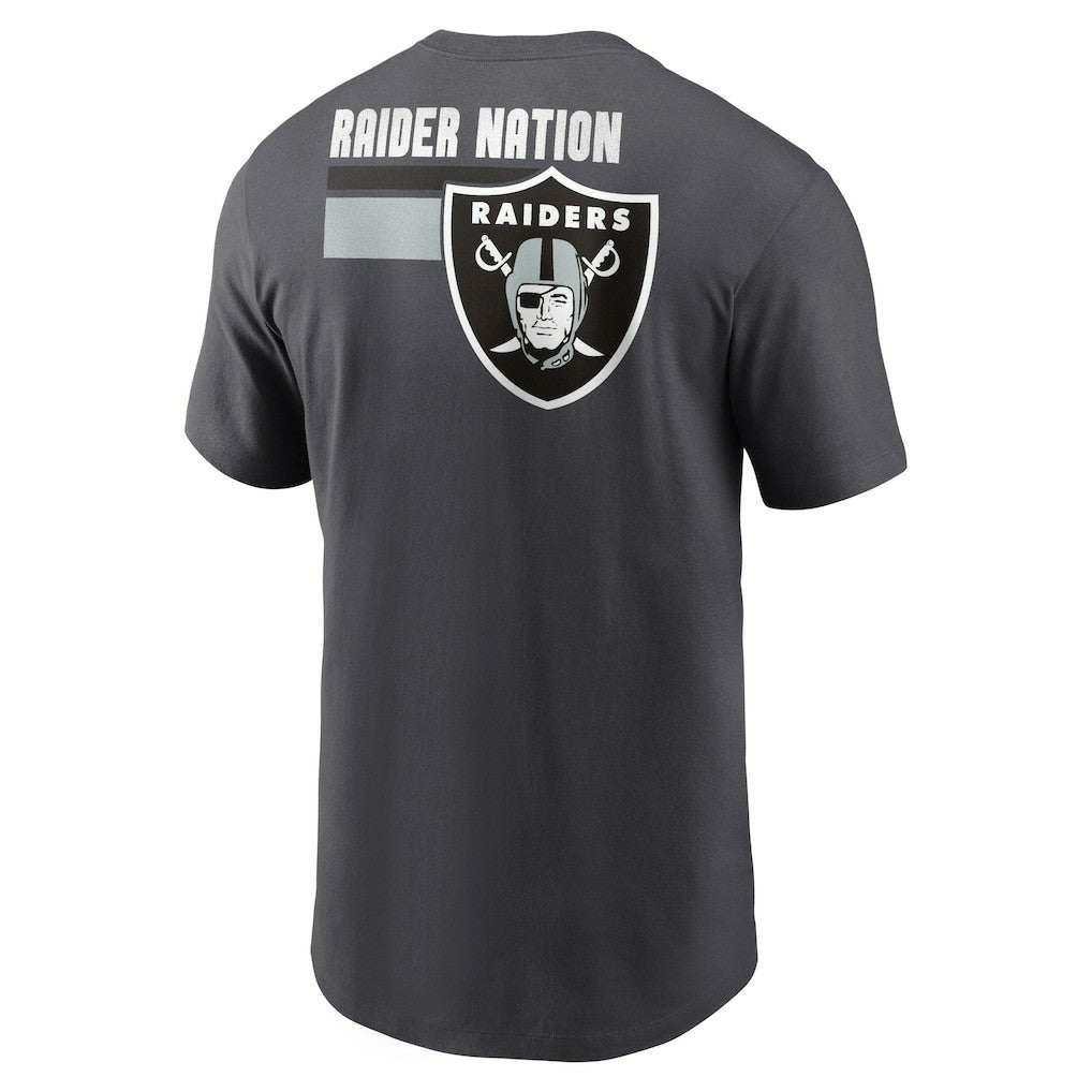 Las Vegas Raiders Blitz Essential T-Shirt - Anthracite | Nike outlet