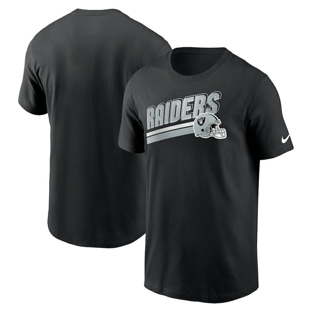 Las Vegas Raiders Essential Blitz Lockup T-Shirt - Black | Nike on sale