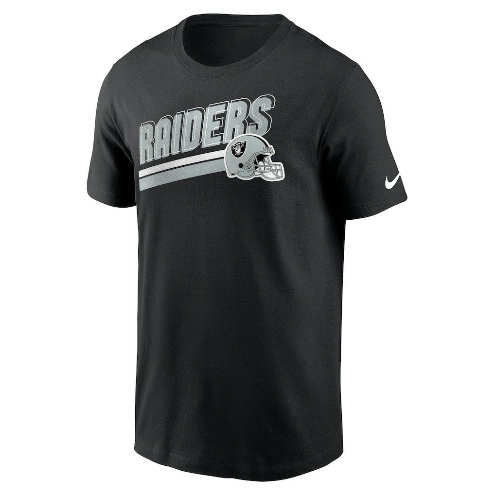 Las Vegas Raiders Essential Blitz Lockup T-Shirt - Black | Nike on sale