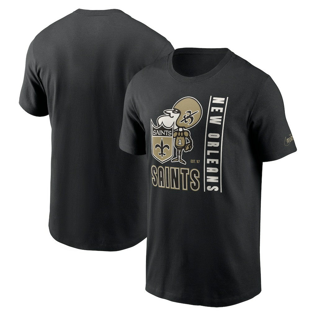 New Orleans Saints Lockup Essential T-Shirt - Black | Nike sale