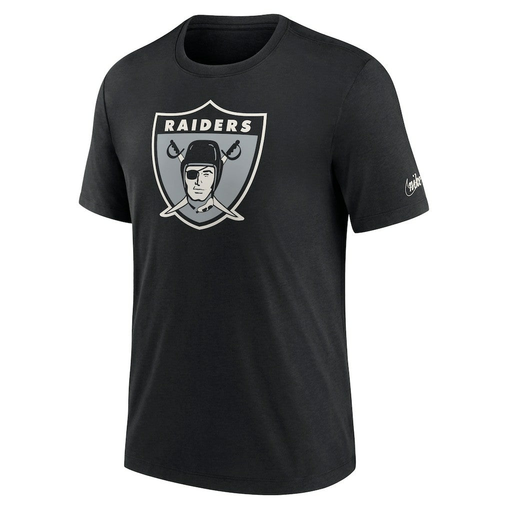 Las Vegas Raiders Rewind Logo Tri-Blend T-Shirt - Black | Nike online