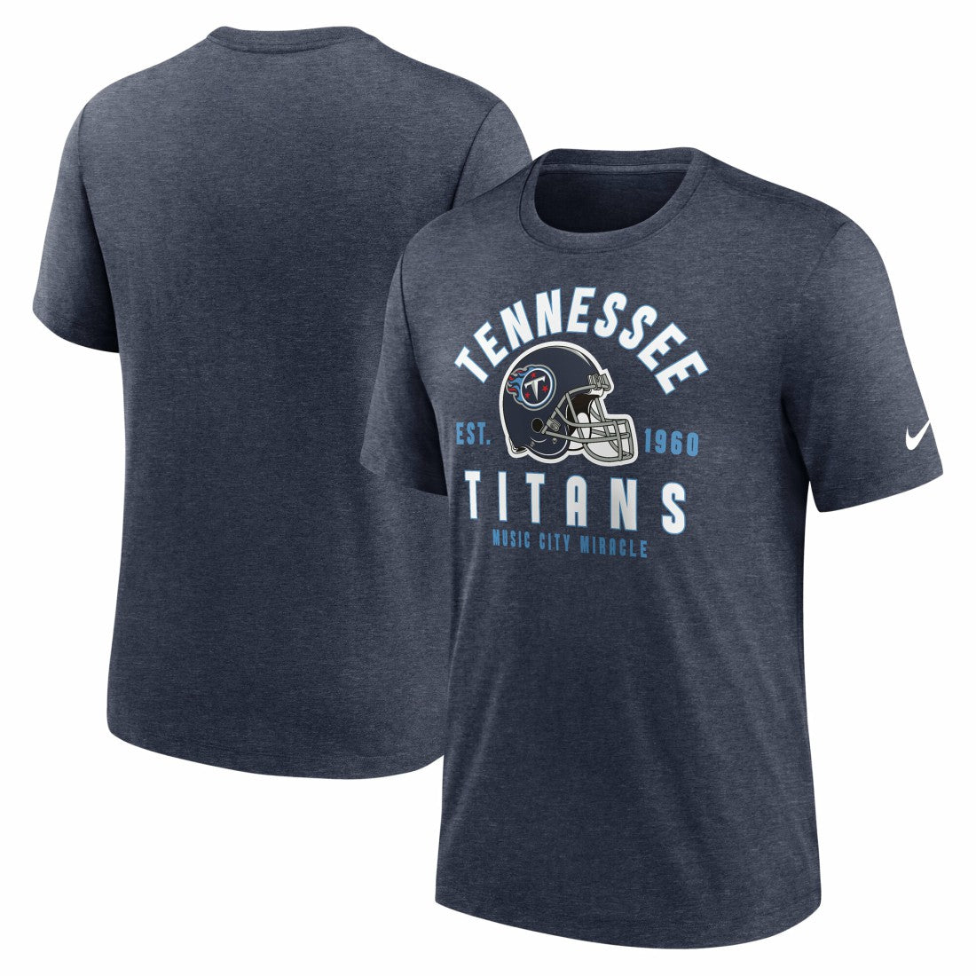 Tennessee Titans Helmet Tri-Blend T-Shirt - Heather Navy | Nike sale