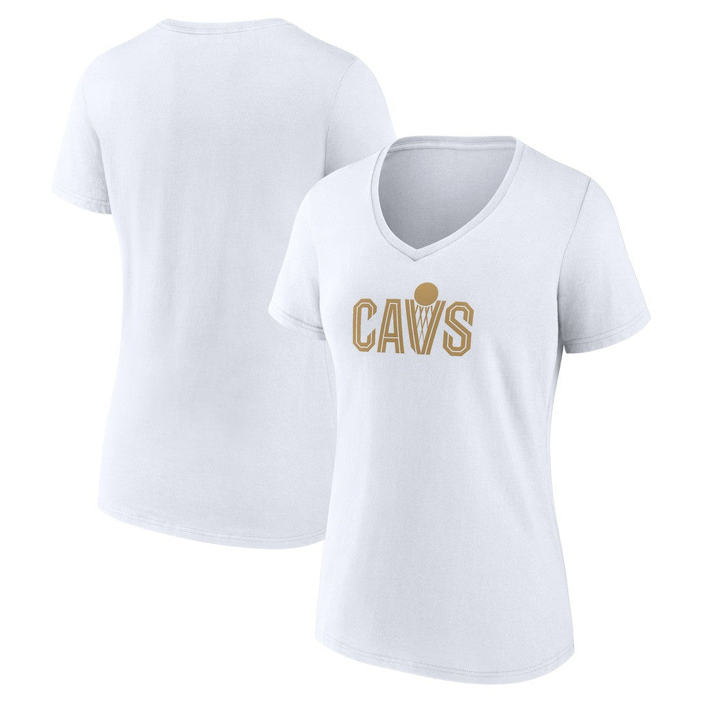 Cleveland Cavaliers Women's Wordmark V-Neck T-Shirt sale - White online