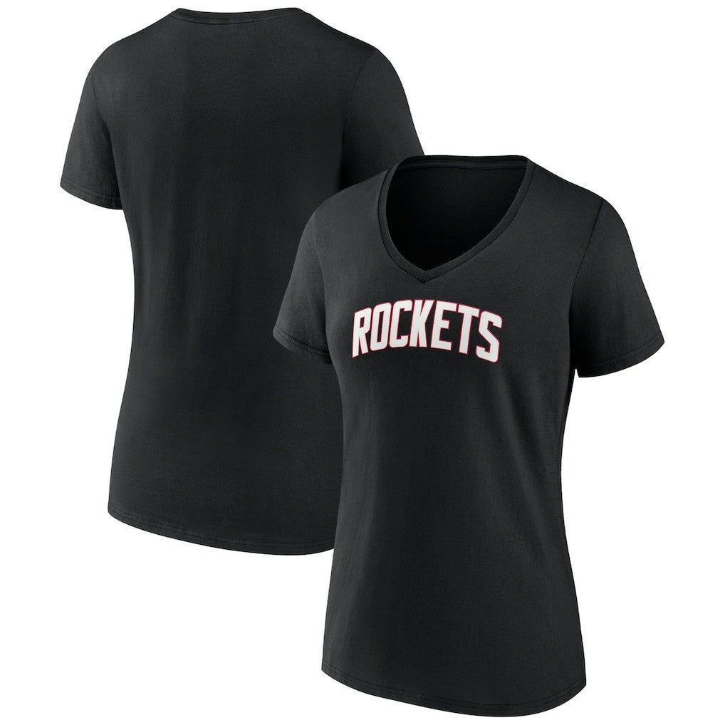 Houston Rockets Women's Alternate Logo V-Neck T-Shirt - Black discount