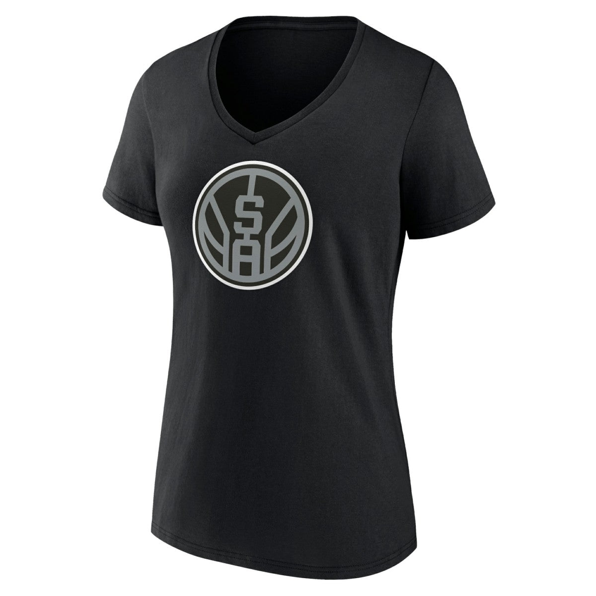 San Antonio Spurs Women's Alternate Logo V-Neck T-Shirt - Black discount