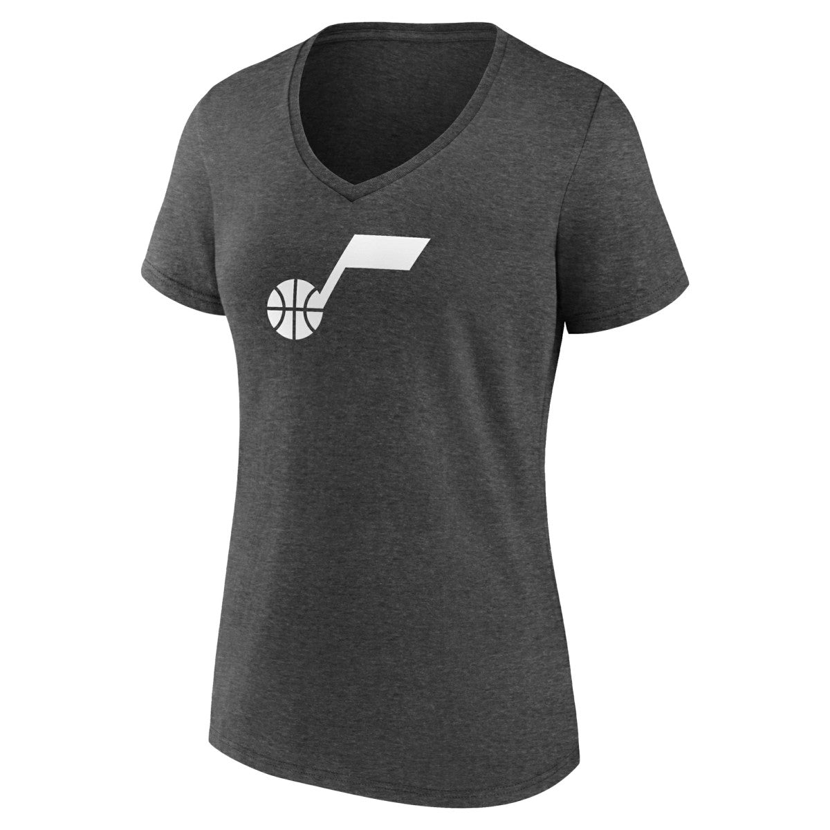 Utah Jazz Women's Logo V-Neck T-Shirt - Charcoal outlet