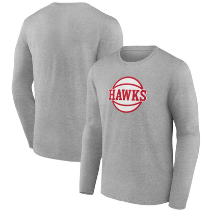 Atlanta Hawks Alternate Logo Long Sleeve T-Shirt - Gray cheap